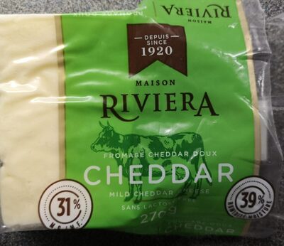 Fromage Cheddar Doux Blanc 270g.